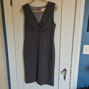 Banana Republic Charcoal Sleeveless Midi Dress